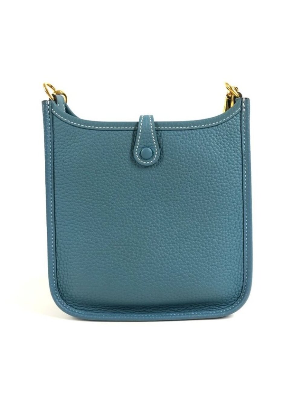 Hermes Shoulder Bag Evelyne TPM 16 Taurillon Clemence New Blue - Picture 2 of 9